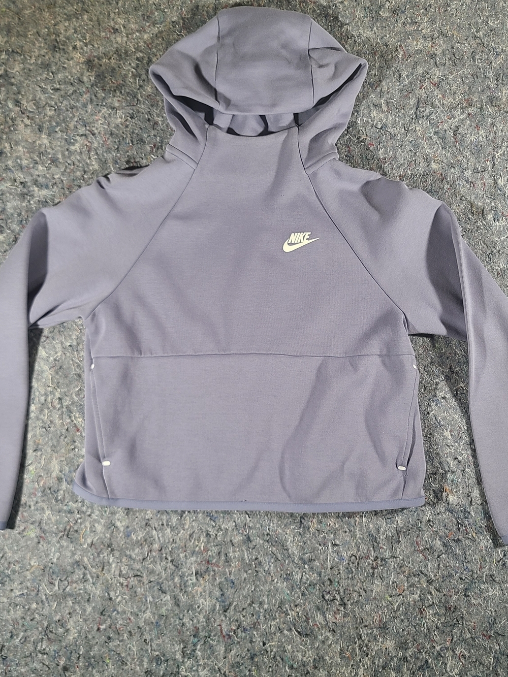 Nike Womens Small Gray Hoodie Pullover Tech Fleece Athletic Sweatshirt S